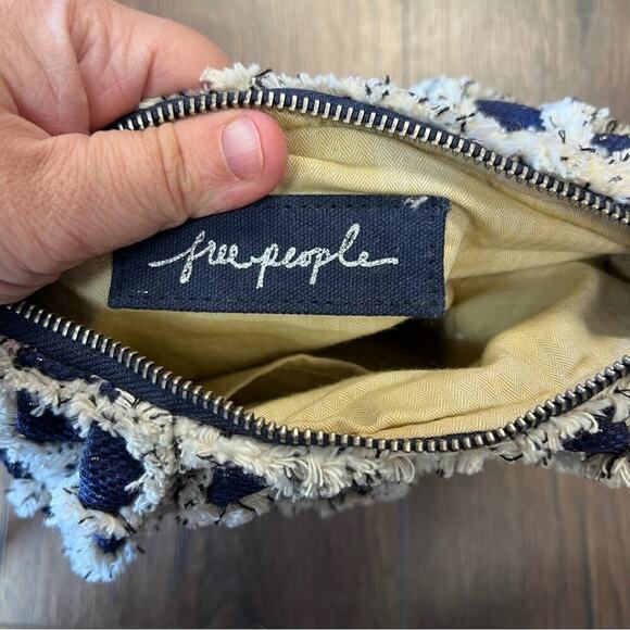 Free People Zamora Crossbody Bag Navy and Cream - Picture 7 of 9